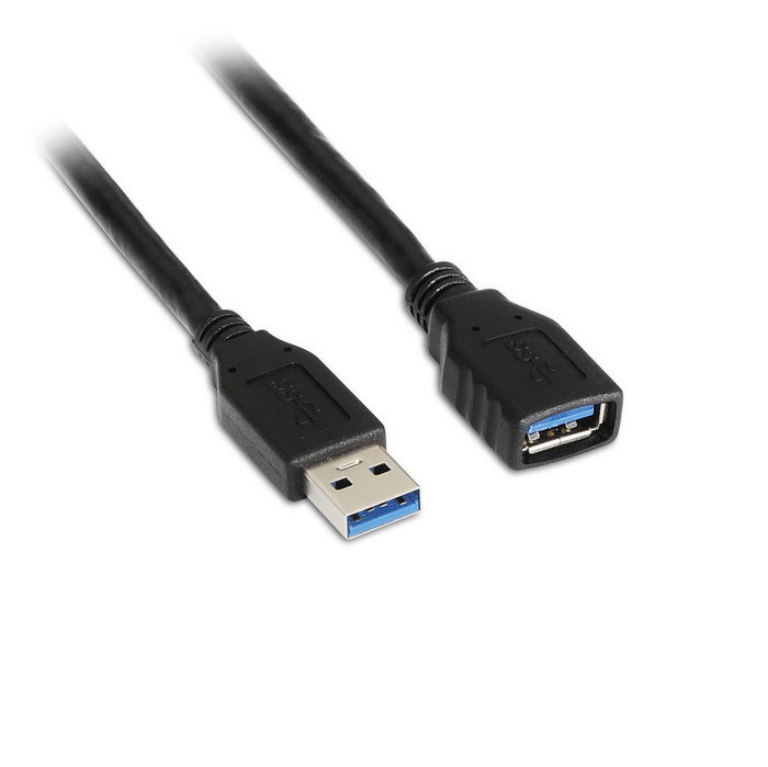 Aisens Cable de Extensión USB 3.2 Gen 1 de 2m Negro (A/M-A/H) A105-0042